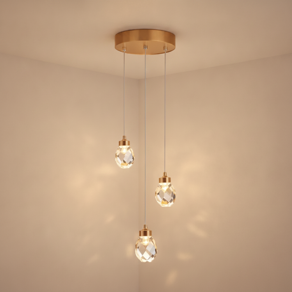 Suspension Luminaire Verre - Cristal Suspendu Précieux