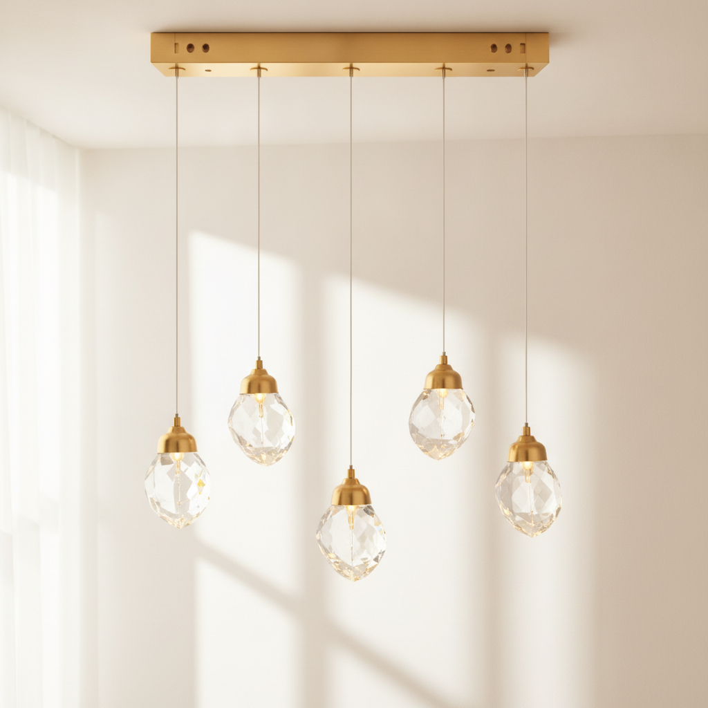 Suspension Luminaire Verre - Cristal Suspendu Précieux