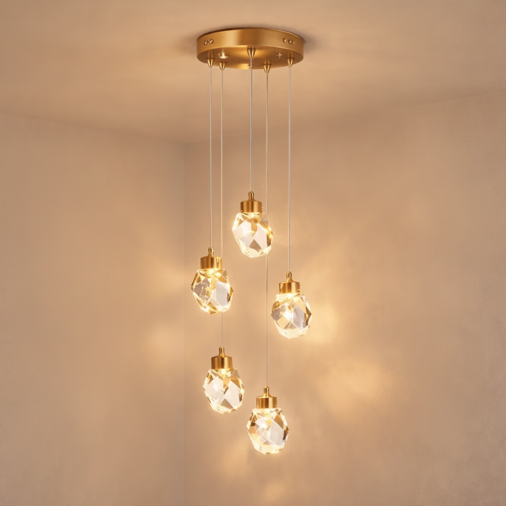 Suspension Luminaire Verre - Cristal Suspendu Précieux
