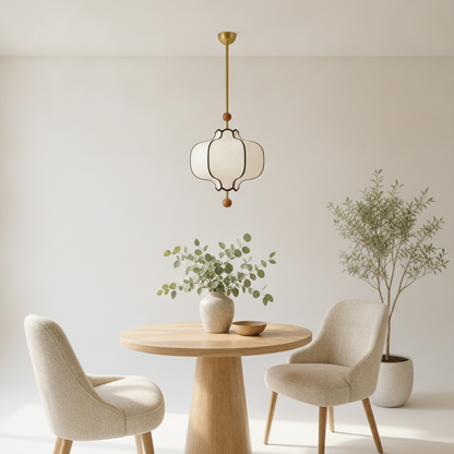Suspension Vintage - Sphère Bois Patiné
